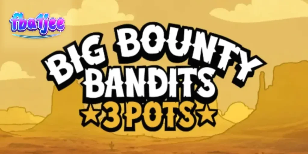 Tampilan visual game slot Big Bounty Bandits: 3 Pots dengan gaya animasi rubber-hose.